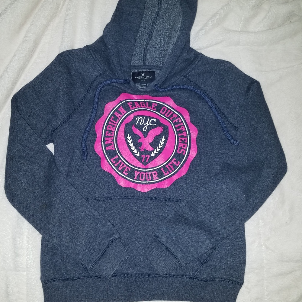 American Eagle Outfitters Blue Hoodie (XS)
